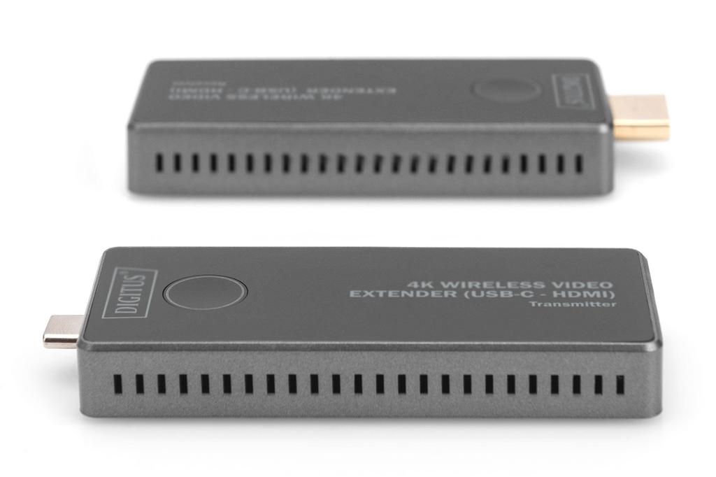 Digitus 4K Wireless Video Extender, 30 m (USB-C - HDMI) | DS-55324 | Black/Silver