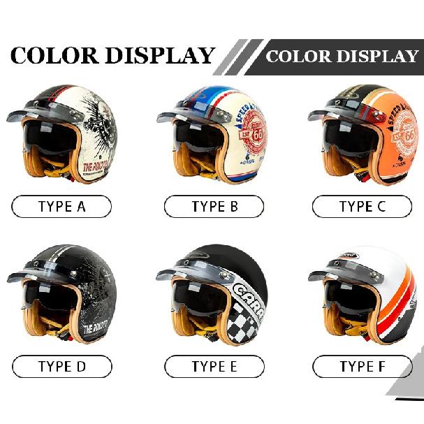 Jet Helmet Men Women Open Face Motorcycle Helmets DOT Approved Capacete De Moto ABS Material Moto Equipments ECE Certified