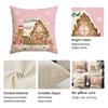 1/4 Peças Fronha de Almofada de Natal, Capa de Almofada Casa de Biscoitos de Gengibre Doce de Cana, Capa de Almofada para Decoração de Casa de Férias de Inverno