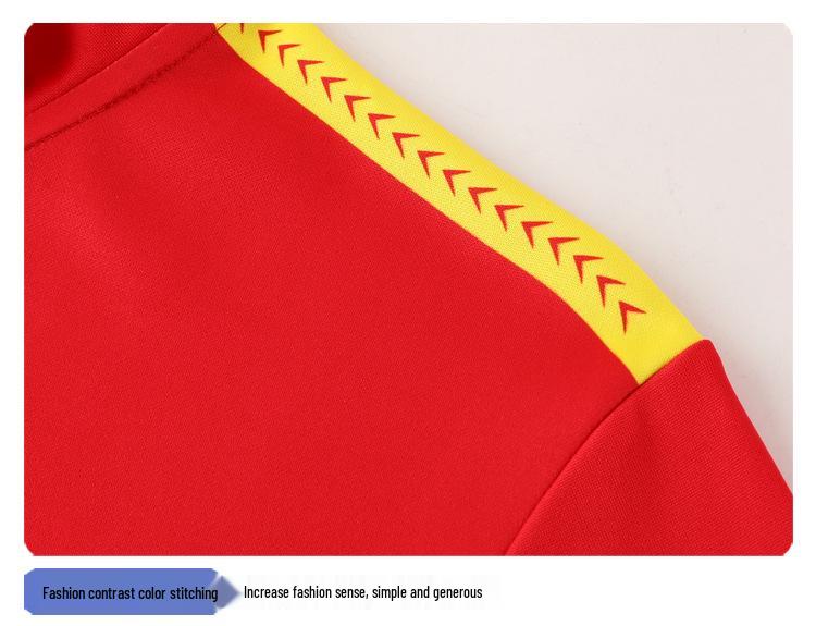 Unisex Autumn Winter Long Sleeve Football Training Suit with Half Zip for Children and Adults