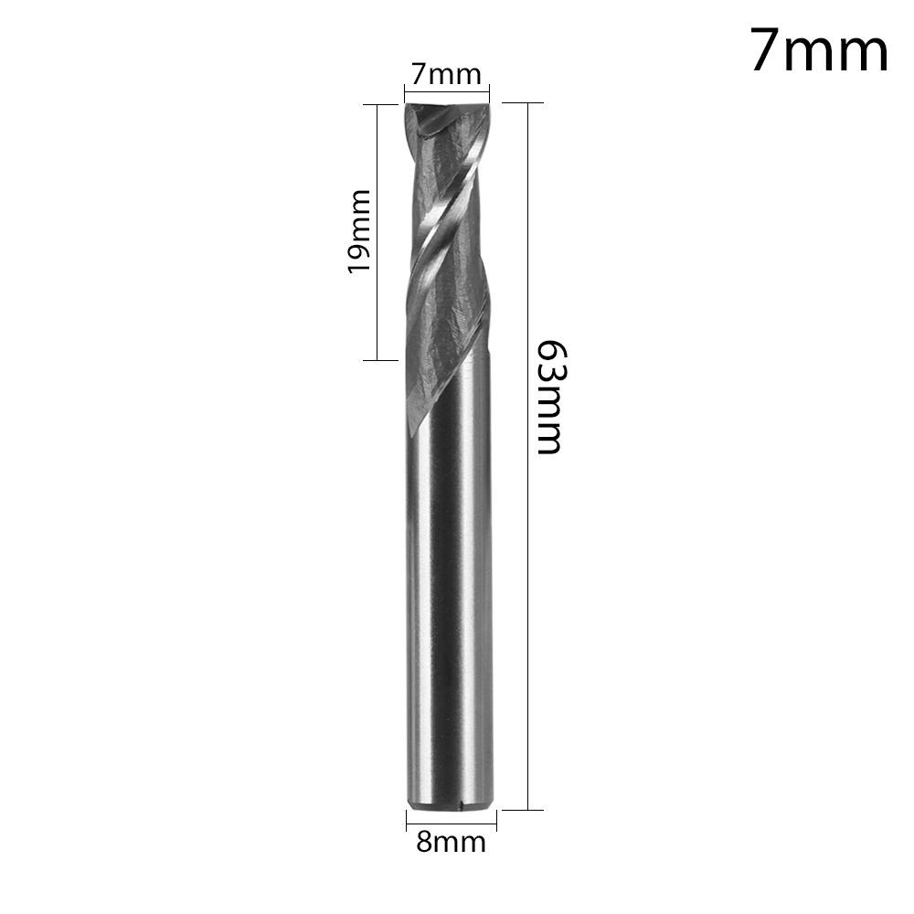 1/5pcs High Quality 1-12mm Machine Tool Wood-Cutter Tools CNC Straight Shank Milling Cutters Mill Cutter Woodworking Drill Bits