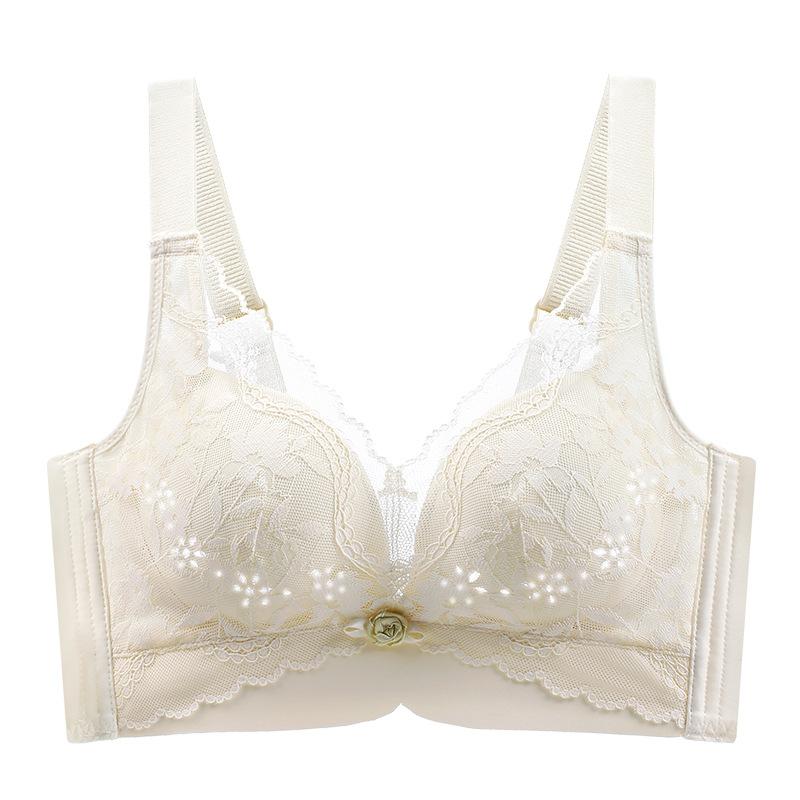 Large breasts, small holes, cup, light underwear, women's upper support, large size adjustment type, double breasts, anti-sagging, no steel ring bra