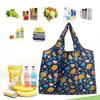 1Pc Reusable Grocery Bags Foldable Fashion Washable Shopping Bags, Large Tote Bags for Groceries, Bulk Market Cloth Storage Bags