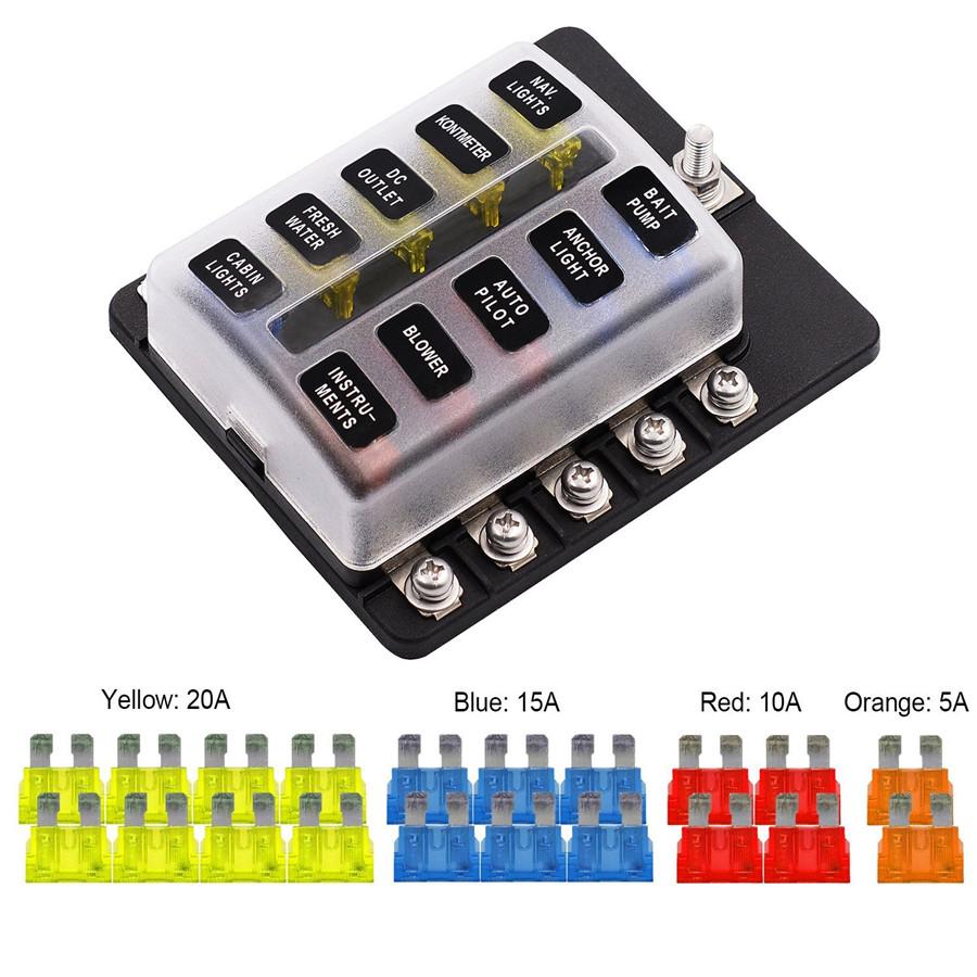 10 Way Fuse Box With Accessories