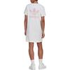 adidas Originals Short Sleeved Dresses Women's White Crew Neck Moderate HL6613