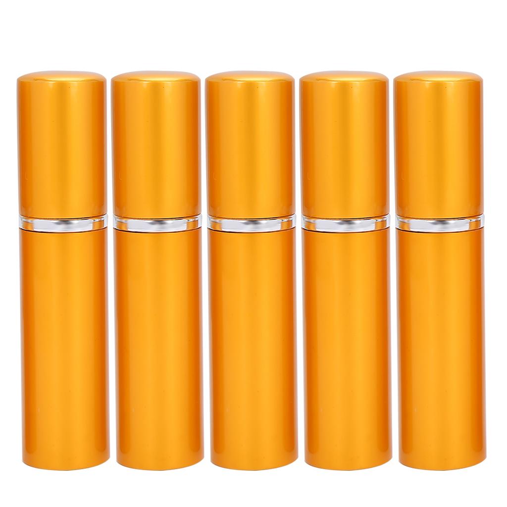 Aluminum Refillable Perfume Spray Bottle Portable Empty Perfume Atomizer 5ml x 5pcs