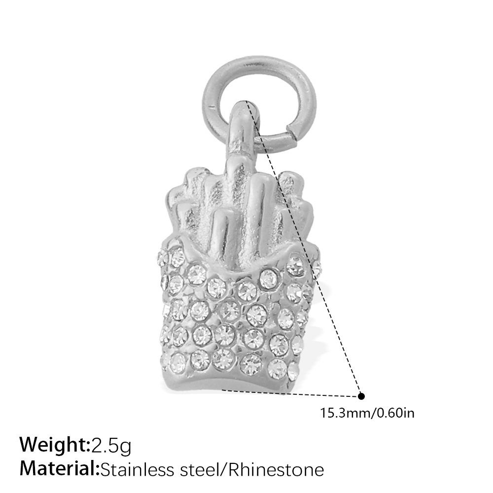  2Pcs Cute Mini Pendant From The Hamburger Fries Food Series Small Pendants Charms for Jewelry Making Supplies