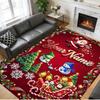 Christmas Custom Name Printed Square Area Rug Soft Non Slip Floor Carpet For Bedroom Holiday Gift