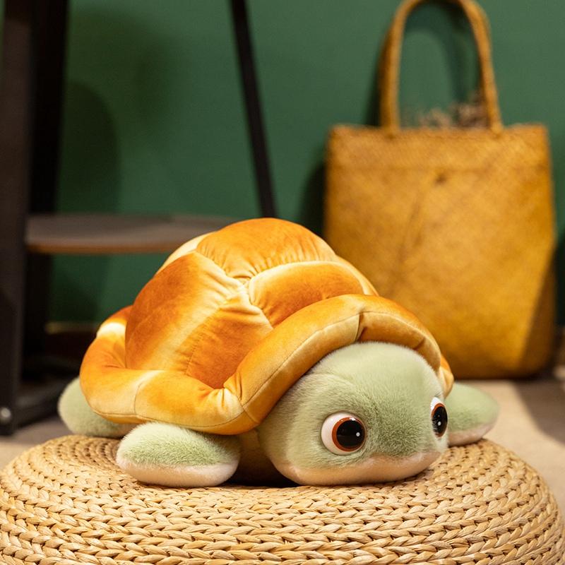 25cm Kawaii Bread Turtle Plush Toys Soft Stuffed Tortoise Doll Creative Cozy Sleeping Throw Pillow Funny Room Decor Kids Gift