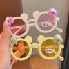 Cute Childrens Sunglasses Boy Girl Cartoon UV400 Glasses with Bow Bear Design for Outdoor Travel Photo