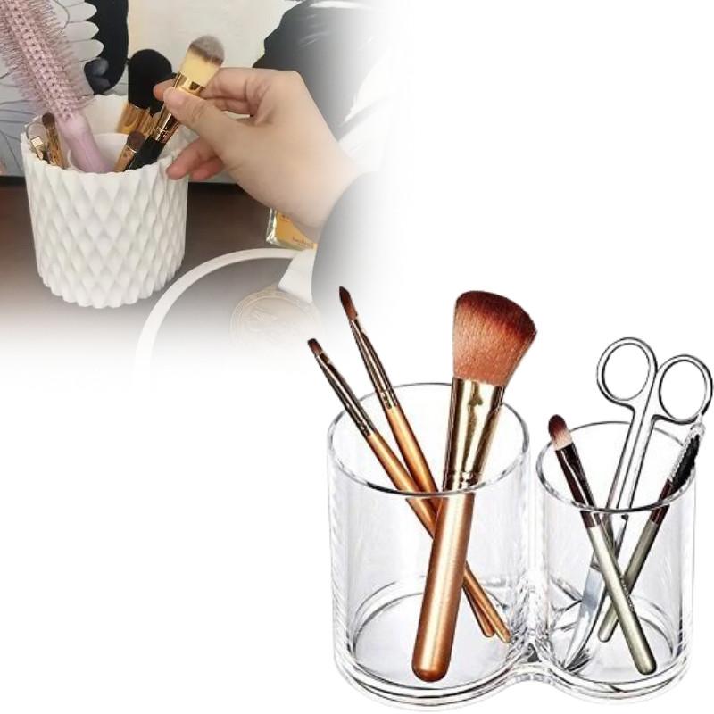 Acrylic Desk Organizer With Cover For Office Supplies And Makeup In Modern Style