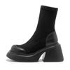 Plateau Klobige Damen High Boots Wildleder Mode High Heels Schuhe 2025 Trend Designer Goth Pumps Winter Motorrad Botas De Mujer