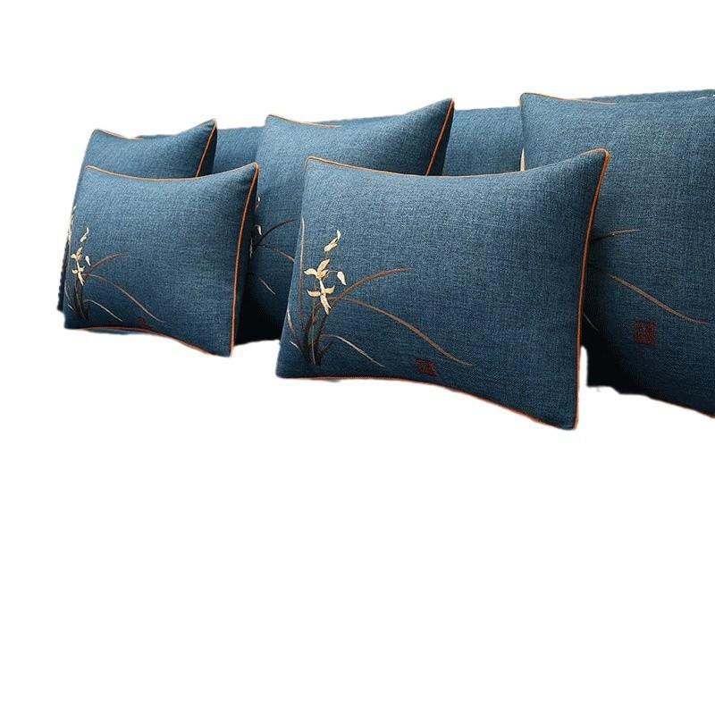 Chinese Mahogany Sofa Cushion Cover High-Grade Embroidered Arhat Bed Sofa Towel Solid Wood Sofa Cushion Backrest Towel