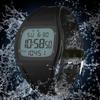 Amain Walking Watch with Pedometer AWW-2506 Vibration Alarm Alarm Clock Waterproof with Stopwatch (All Black)