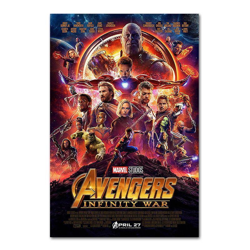 Luxurious Silk Cloth Marvel Hero Poster For Bedroom And Study Decor