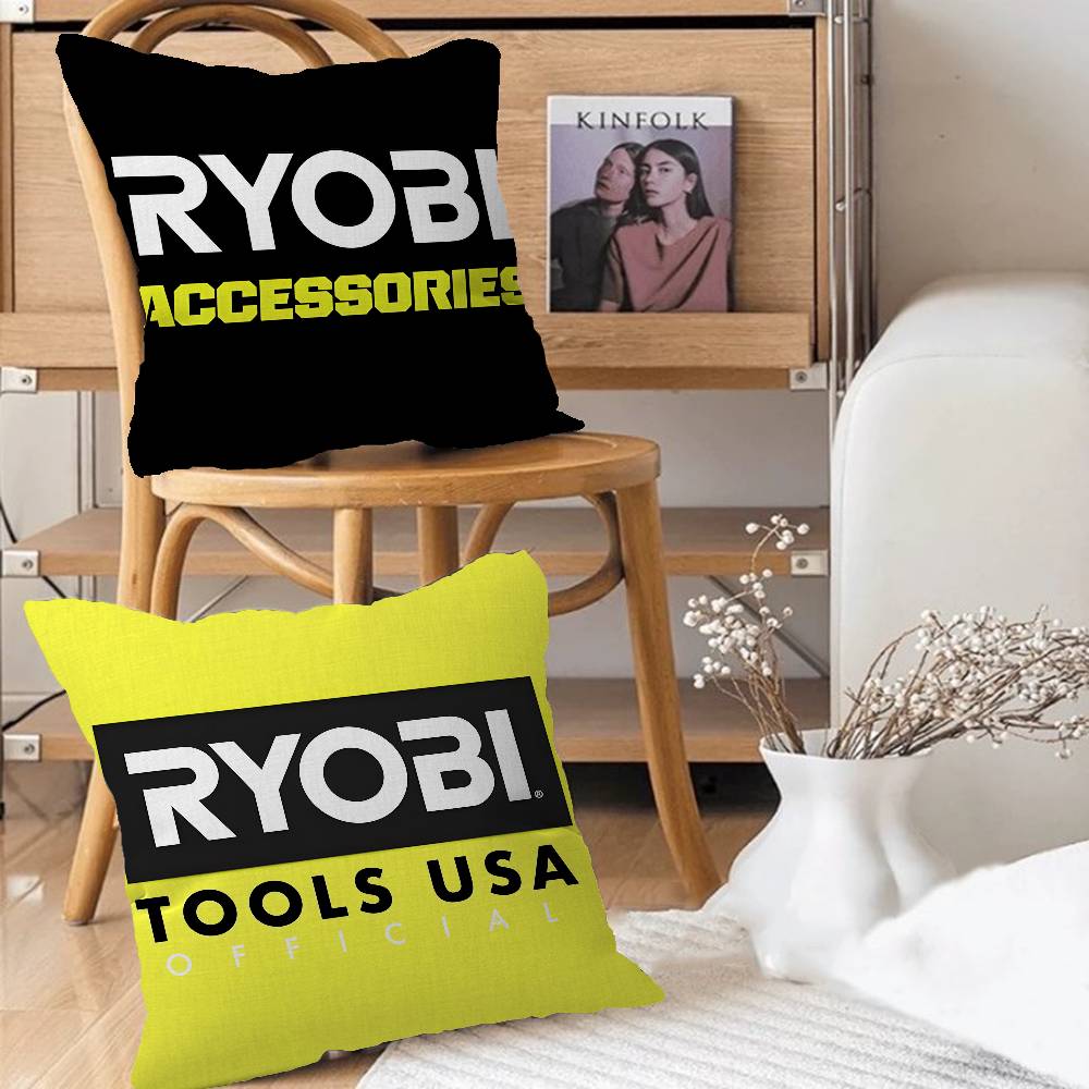 Ryobi Equipment Power Tools Brand Logo Area Rugs Cushion Cover Pillowcase Upholstery Sofa Throw Pillow Home Decor Pillowcas