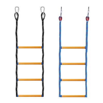 4 Step Heavy Duty Climbing Rope Folding Portable Rope Boarding Ladder Swim Ladder for Inflatable Boat Kayak Motorboat Canoeing