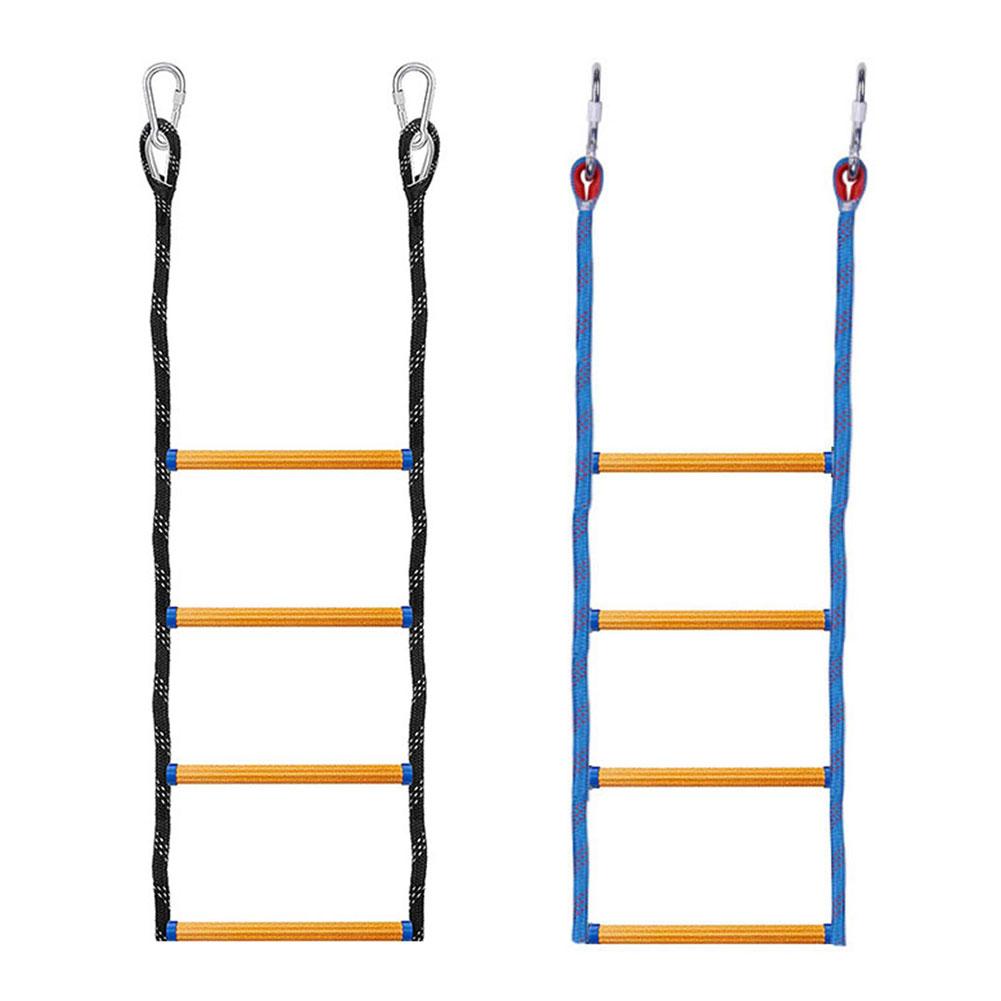 4-traps boot touwladder Marine touwladder Draagbare touw instapladder voor opblaasbare boot Kajak Motorboot Kanoën