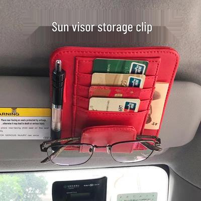 Organizator Multifuncțional pentru Parasolar Auto: Ochelari, Cărți și Suport pentru Chitanțe
