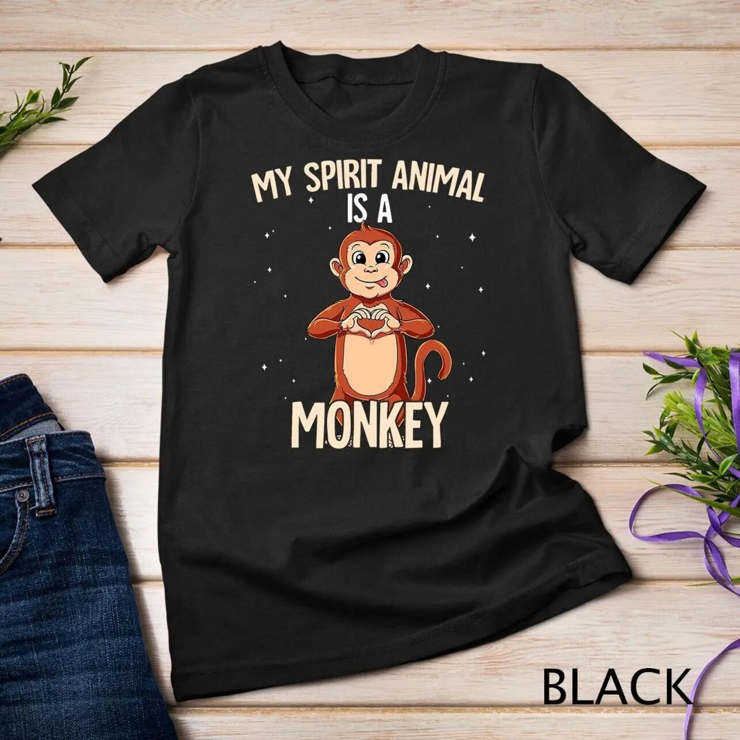 My Spirit Animal Is A Monkey T Shirt S