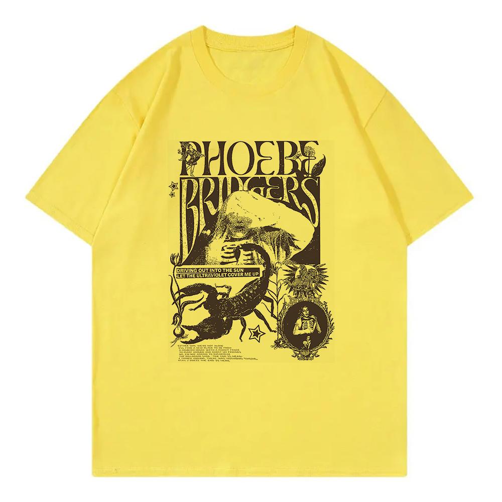 Phoebe Bridgers na turné Tričko Módní Dámské Oblečení Harajuku Tričko Unisex Vysoce Kvalitní Bavlněná Trička Grafická