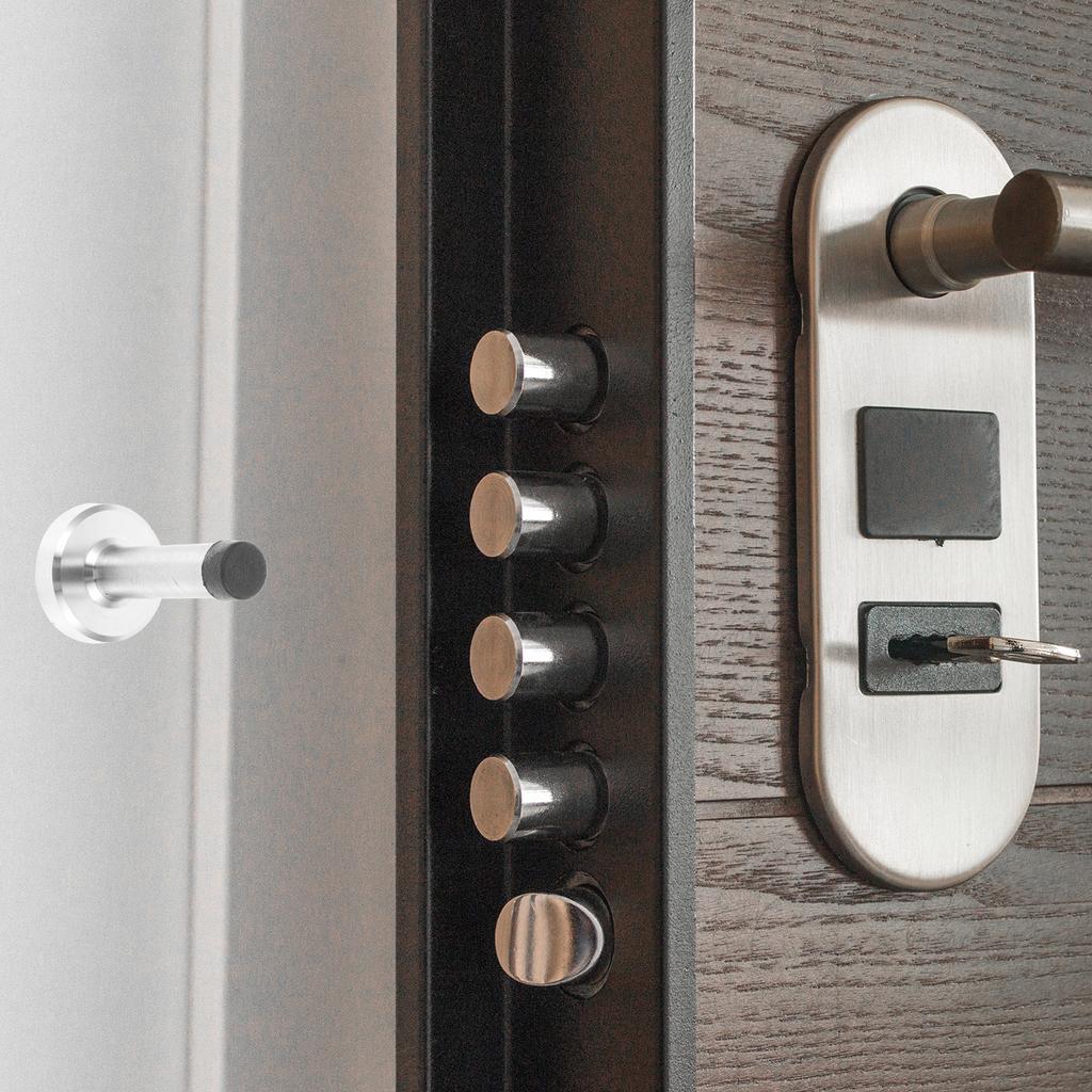 Tappo per Porta a Pavimento 15 cm Resistente alle Intemperie Acciaio Inossidabile Montato a Parete Tappo per Porta per Stanze Interne ed Esterne