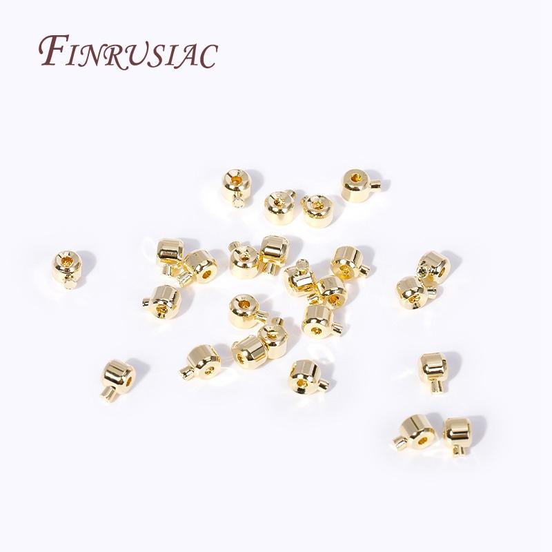Supplies For Jewellery 18K Gold Plated Ball End Cap for Memory Wire, Positioning Clasp For DIY Jewelry Making Accessories