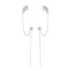 Earrings Jewelry Fashion Personality Zircon Ear Clip Long Earrings Crystal Flower Tassel Cuffs Stud Earrings