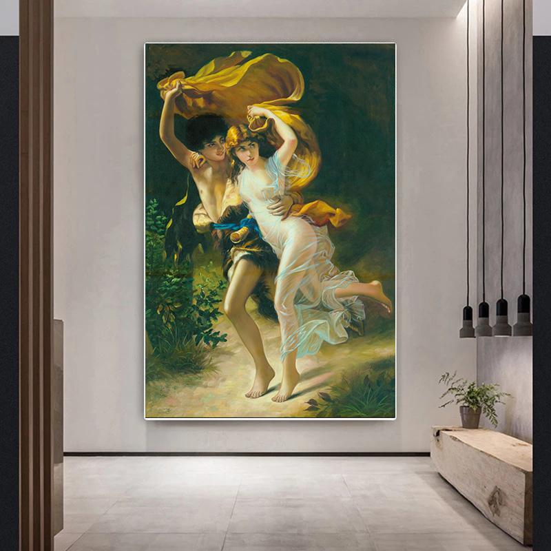 Pre Raphaelite Female Portrait British Landscape Canvas Painting Decoration Living Room Bedroom Wall Art Home Decoration