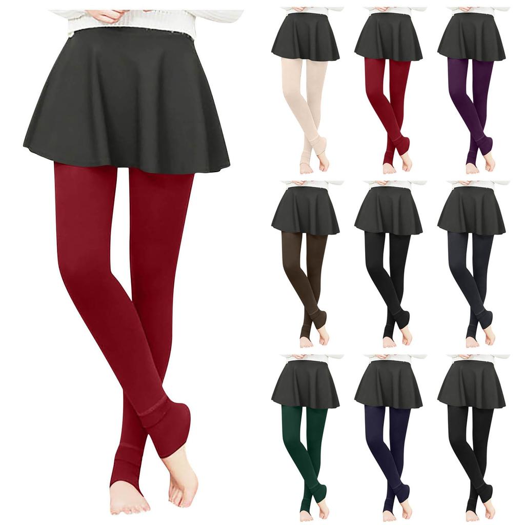 1 PC Women's Plush And Thick Warm Foot Tights Jumpsuit Leggings