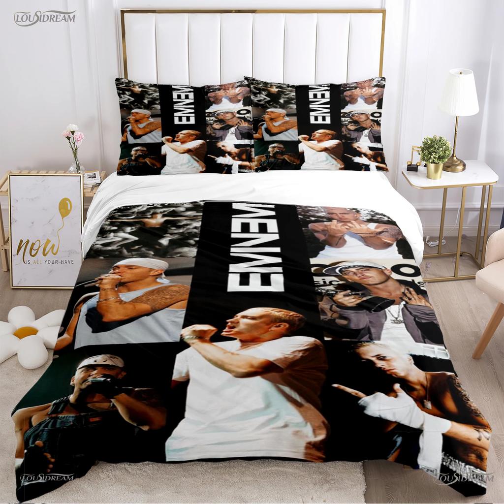 Comforter Casal Eminem-Music All Season Comforter Bedding Sets Soft And S Boys Single/Double/Queen/King