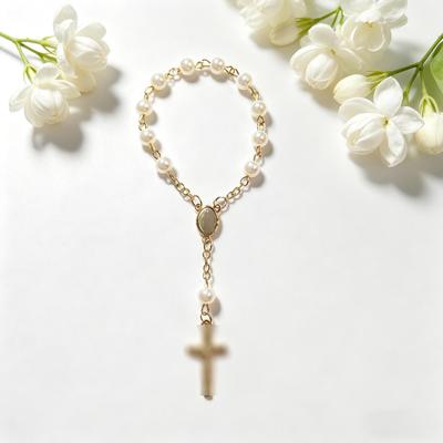 Pulseira Popular Cruz de Batismo de Dedo e Enfeite de Carro Presente para Homens e Mulheres