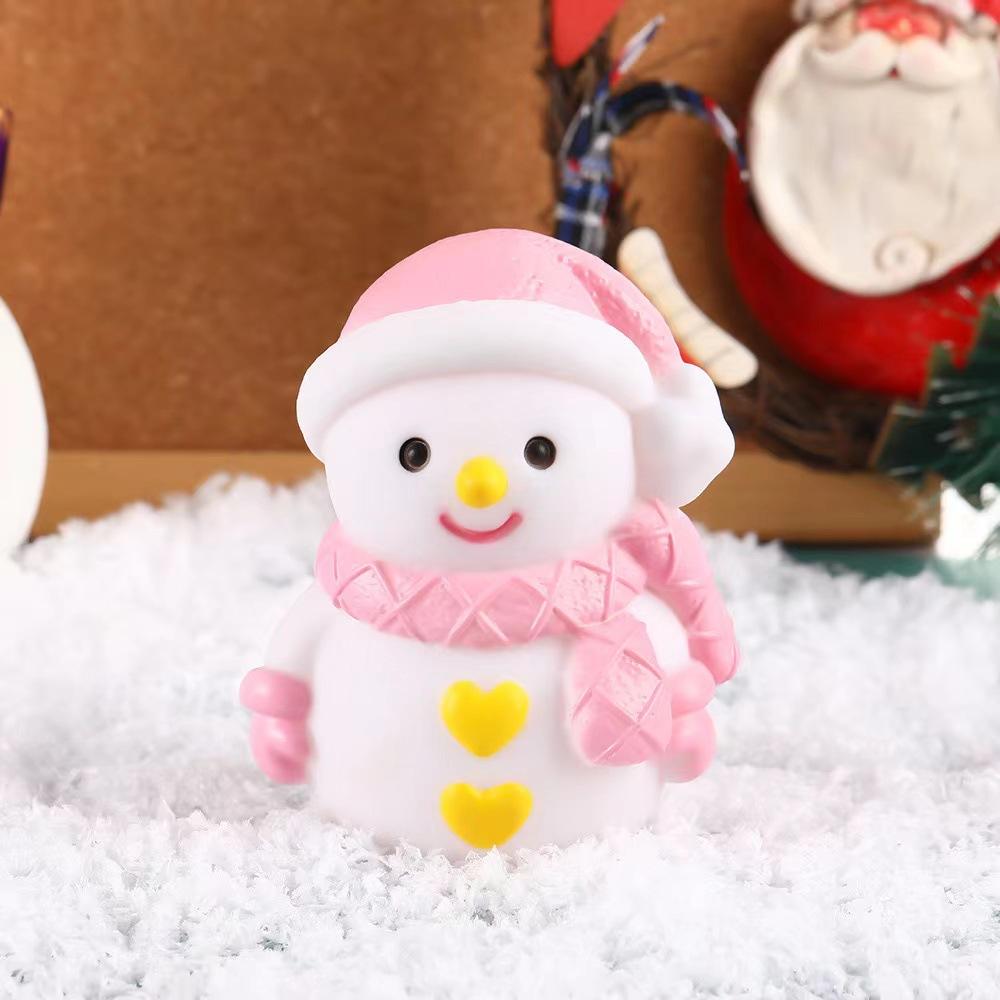 1Pc Cute Cartoon Christmas Snowman Luminous Ornament Children and Students Small Gift Bedroom Bedside Night Light Ambient Light