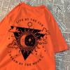 Live By The Sun Dream By The Moon Tshirt Men Women Hip Hop Cotton Casual Tops Pattern Sweat Summer Clothing Fashion Loose Tshirt