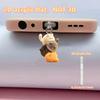 2D Acrylic Flat Four Kittens Phone Dust Plug Charm, Phone Charging Port Cover, Phone Decoration