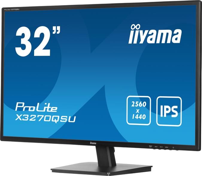 Iiyama prolite x3270qsu-b1 32 wqhd ips monitor 3ms 100hz black