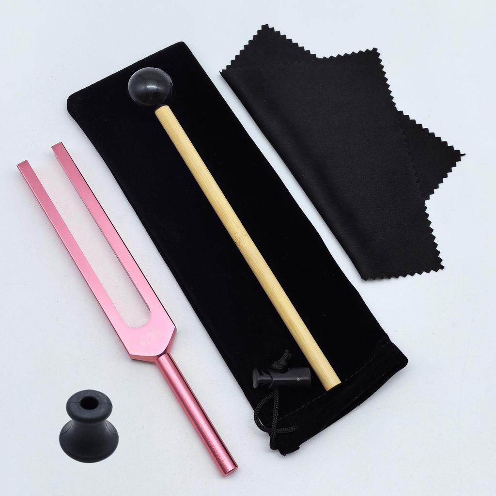 Gold 432HZ Aluminum Alloy Colored Tuning Fork with Triangle Shape.