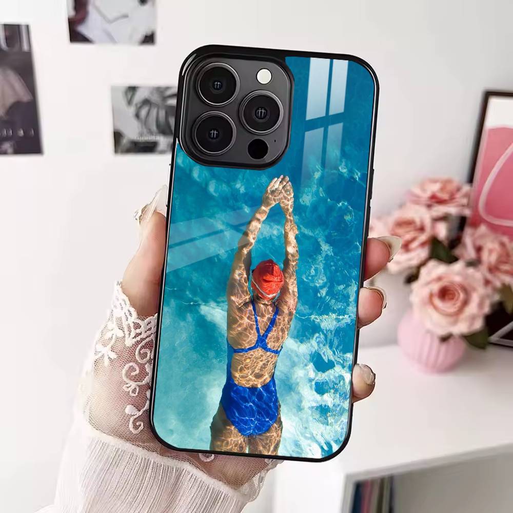 

Swimming Pool Water Phone Case For iPhone 17,16,15,14,13,12,Plus,Pro,Max For Magsafe Magnetic Wireless Charge iPhone12PROMAX