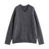 Chuyu Women's Loose V-Neck Sequin Wool Blend Knit Sweater
