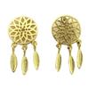 7bis [P8227] - Handgefertigte 'Boho' Ohrringe (Traumfänger) goldfarben - 20x10 mm