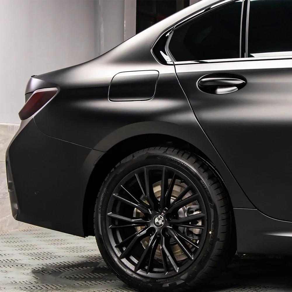 Car Wrapping Vinyl Film Matte Black Sheet Roll Film Sticker Automobiles DIY Roof Decal Car Decoration Accessories Bubble Free