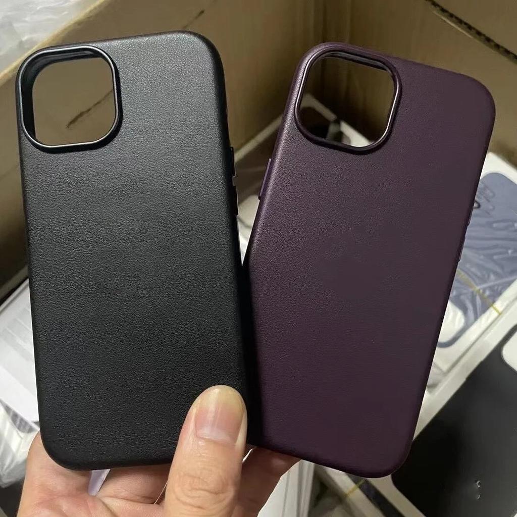 With Box Official Magnetic Busine Leather Case for Orginal IPhone 17 Pro Max 16 15 14 13 12 for Magsafe Wireless Charge Cover