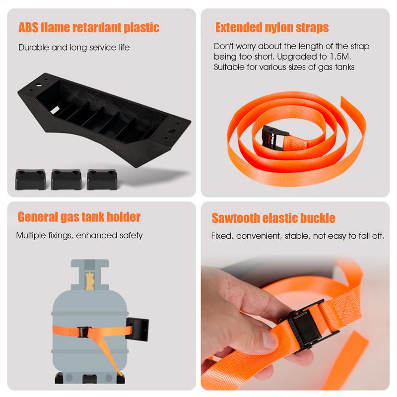 For Refer To Description Propane Tank Holder Cylinder Safety Chain Flame-Retardant Propane Tank Rack Storage Propane Holder