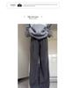 Women's Gray High-Waisted Slimming Wide-Leg Lazy Pants for Spring & Autumn