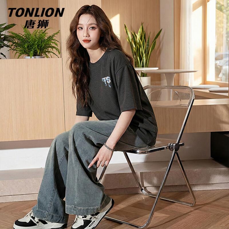 TonLion Women s Pure Cotton Short Sleeve T-Shirt M