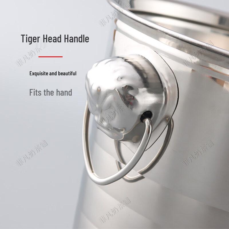 ZISIZ Stainless Steel Thickened Ice Bucket