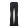 Korean Elegant Patchwork Mesh Flare Yoga Pants - Women's Retro Slimming Two-Piece Drape Design