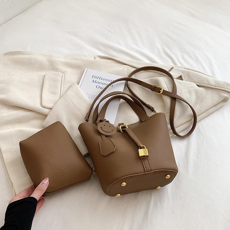 

Нова жіноча сумка Сумка повсякденна жіноча сумка-відро коричневий