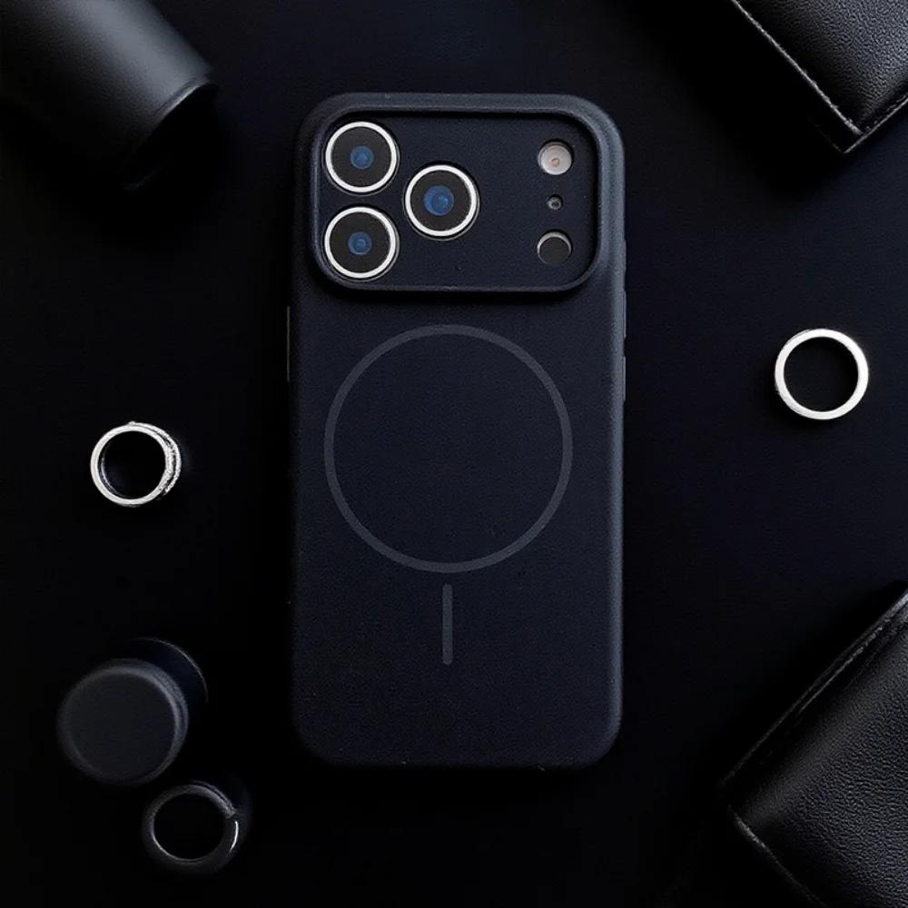 Phone Case For iPhone 17 Pro Max Air 16 15 Plus 14 13 12 Phone Magsafe Magnetic Wireless Charging Liquid Silicone Protect Cover