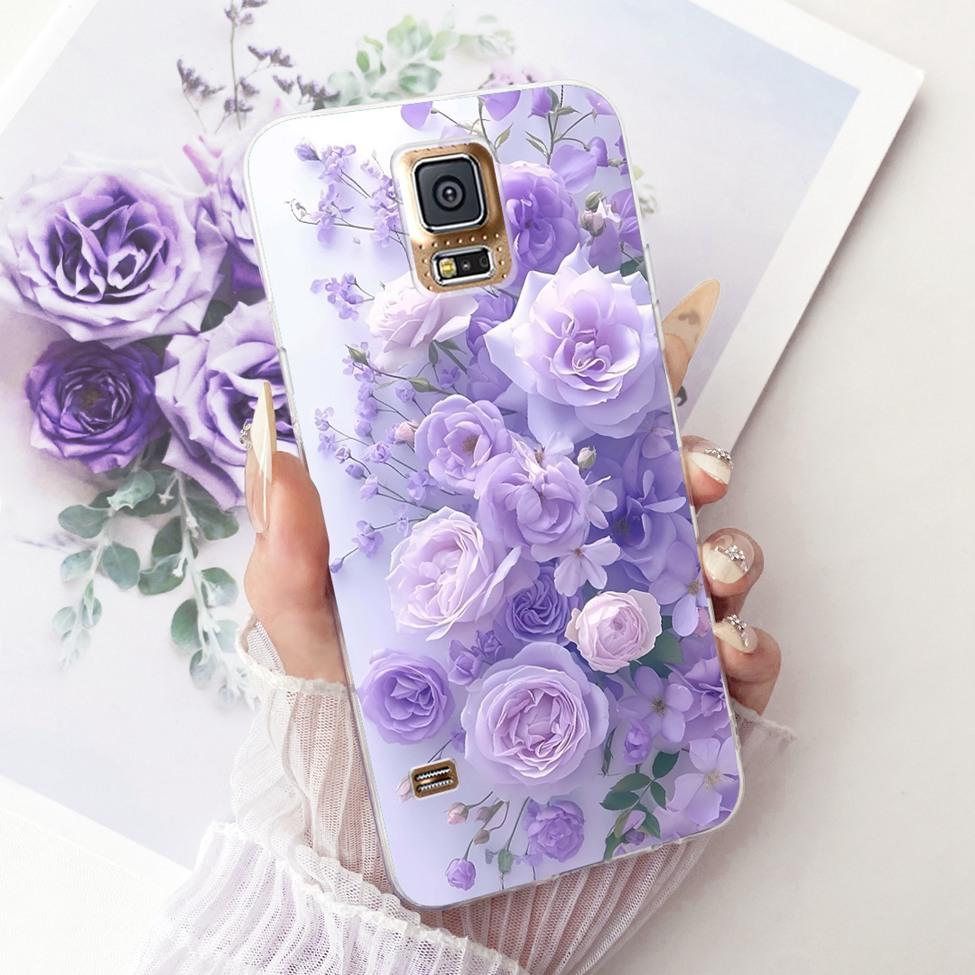 Transparent For Samsung S5 Case Fashion Butterfly Cute Cat Funny Painted Cover For Samsung Galaxy S5 SM-G900F SM-G900M Casing